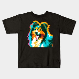 Shetland Sheepdog Pop Art - Dog Lover Gifts Kids T-Shirt